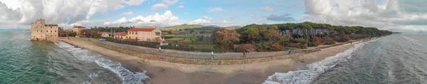 Torre Mozza Toskánsko Itálie Letecký Panoramatický Pohled Podzim Bouři — Stock fotografie