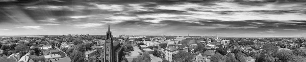 Vista Aérea Panorâmica Horizonte Savannah Pôr Sol Geórgia Eua — Fotografia de Stock