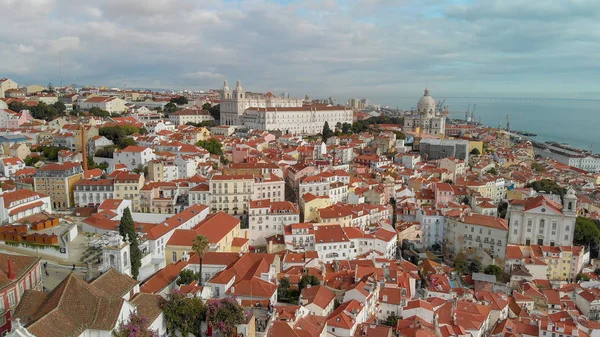 Vista Aérea Del Horizonte Lisboa Día Soleado Lisboa —  Fotos de Stock