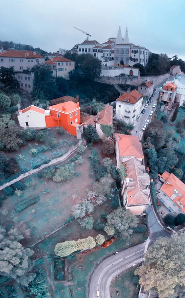 Gün Batımında Portekiz Sintra Havadan Görünümü — Stok fotoğraf