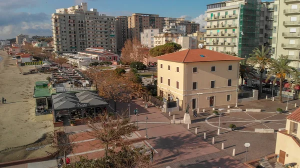 Follonica Itália Novembro 2018 Vista Aérea Praça Cidade Follonica Destino — Fotografia de Stock