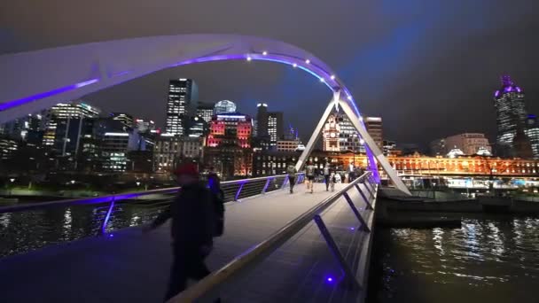 Vue Aérienne Panoramique Melbourne Depuis Hélicoptère Australie — Video