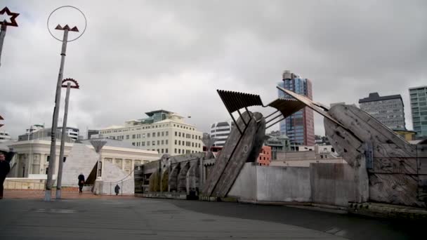 Wellington Bridge Widok Miasto Video — Wideo stockowe