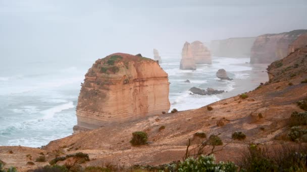 Maravillosa Vista Apóstoles Victoria Australia Vídeo — Vídeos de Stock