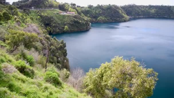 Gambier Blue Lake Panoramic Vew Australien — Stockvideo