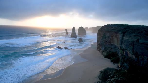 Maravillosa Vista Apóstoles Victoria Australia Vídeo — Vídeos de Stock