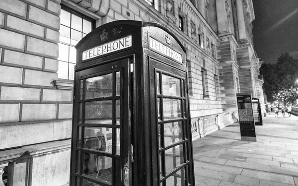 Red Telephone Booth Night London Street — Stock Photo, Image