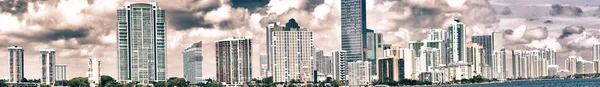 Panoramik Miami Gökdelenler Abd — Stok fotoğraf