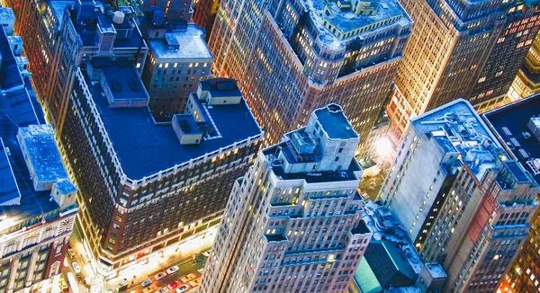 Hohe Wolkenkratzer Von New York City — Stockfoto