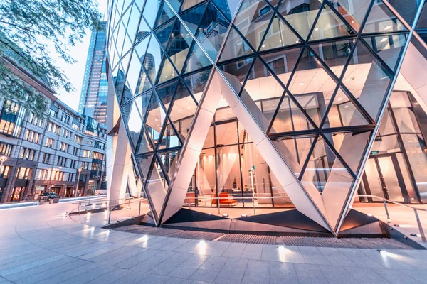 Красиві Сучасних Будівель Міста Нічний Час Лондон Бізнесу Корпоративного Концепції — стокове фото