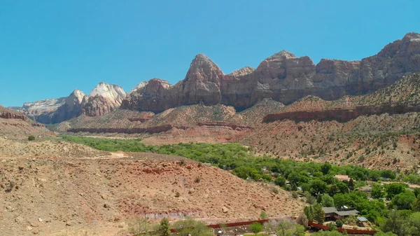 Panoramic Aerial View Zion National Park Utah — Stock Photo, Image