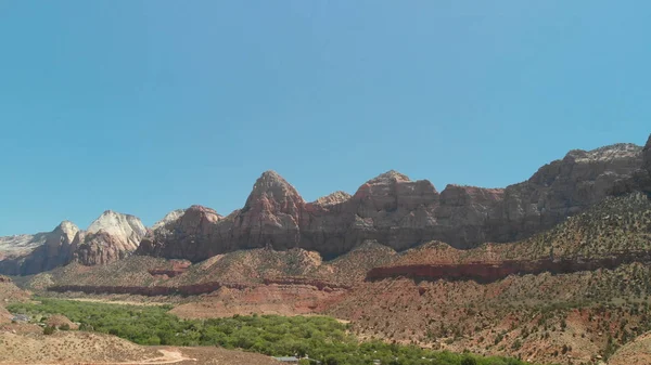 Panoramic Aerial View Zion National Park Utah — Stock Photo, Image