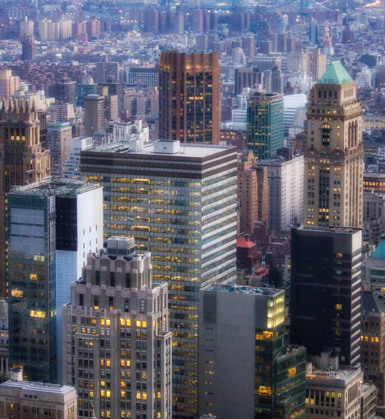Flygfoto Över New York City Skyline Usa — Stockfoto