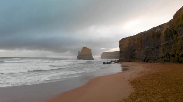 Wspaniały Widok Apostołów Victoria Australia Wideo — Wideo stockowe