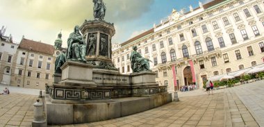 Hofburg balıkgözü görünümü - Avusturya Viyana'da karmaşık