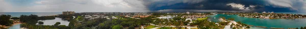 Luchtfoto Van Jupiter Kustlijn Bij Zonsondergang Florida — Stockfoto