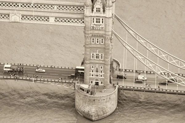 Vista Aérea Tower Bridge Londres Helicóptero — Fotografia de Stock
