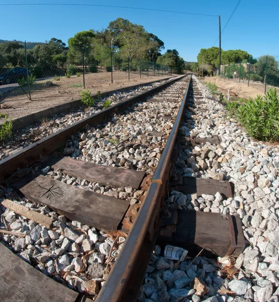Ferrocarril Con Cielo Despejado Córcega Francia — Foto de Stock