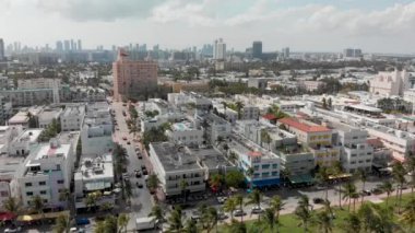 Miami Beach manzarası, Florida, ABD Hava görünümünü. Video