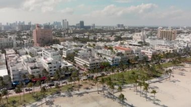 Miami Beach manzarası, Florida, ABD Hava görünümünü. Video