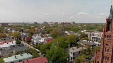 Savannah manzarası, Georgia, ABD Hava panoramik