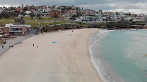 Bronte Plaj Havadan Görünümü Sydney — Stok video