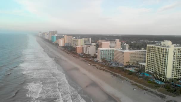 Panoramik Myrtle Beach Güney Karolina Abd — Stok video