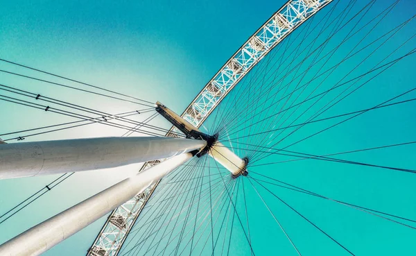 London Eye Wheel River Thames South Bank Londen Verenigd Koninkrijk — Stockfoto