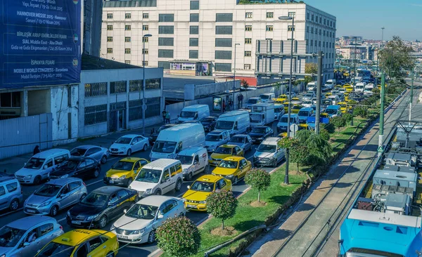 Istanbul Septiembre 2014 Tráfico Pesado Zona Portuaria Tráfico Problema Importante — Foto de Stock