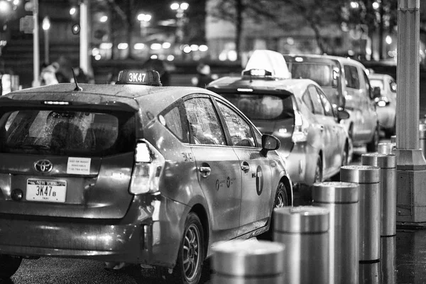 New York City Prosinec 2018 Provoz Taxi New Yorku Noci — Stock fotografie