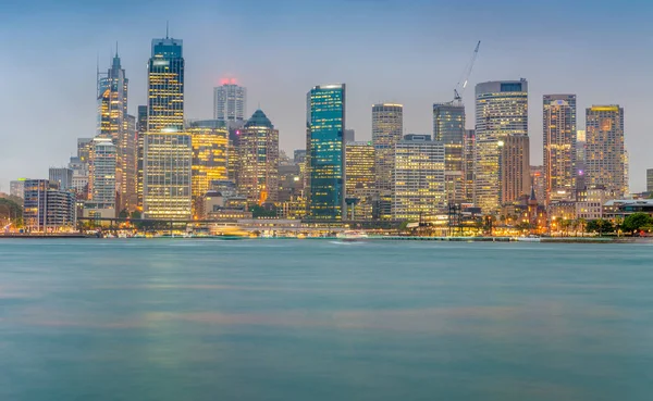 Sydney Avustralya Panoramik Şehir Silüeti — Stok fotoğraf