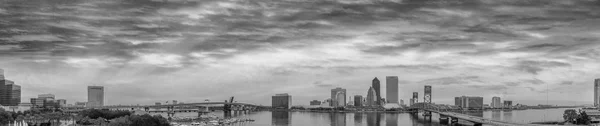 Incredibile Tramonto Skyline Aerea Jacksonville — Foto Stock