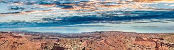 Aerial View Beautiful Dead Horse State Park Canyonlands Sunset — Stock Photo, Image