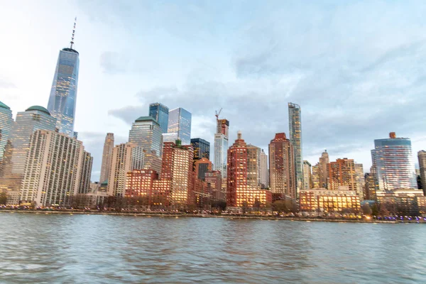 Manhattan Skyline Panorama Twilight New York City — Stockfoto
