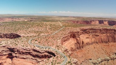 Ölü at Kanyon, Canyonlands, Utah havadan görünümü.
