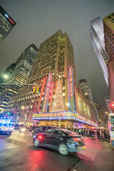 New York City 2018 November Radio City Music Hall Bejárat — Stock Fotó