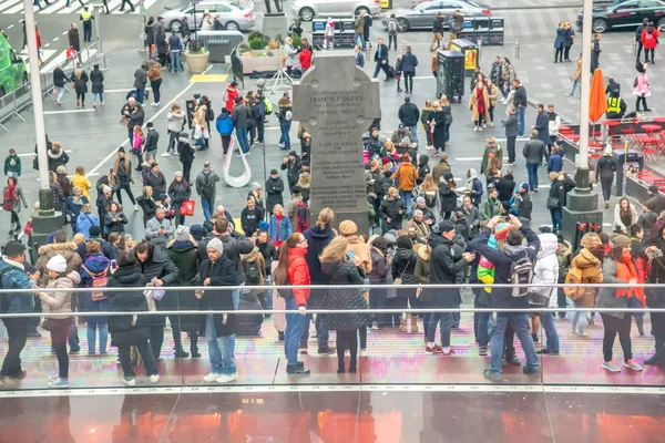 New York City Listopadu 2018 Duffy Square Turisty Zimní Den — Stock fotografie