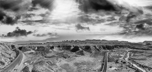 Weg Canyon Panoramische Luchtfoto Bij Zonsondergang — Stockfoto