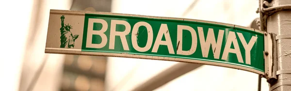 Broadway Sinal Rua Manhattan — Fotografia de Stock