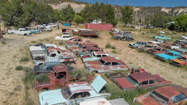 Utah Amerika Birleşik Devletleri Haziran 2018 Vintage Eski Arabalar Şehir — Stok fotoğraf