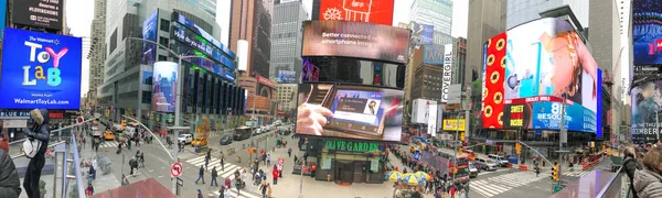 New York City November 2018 Times Square Met Mensen Stad — Stockfoto