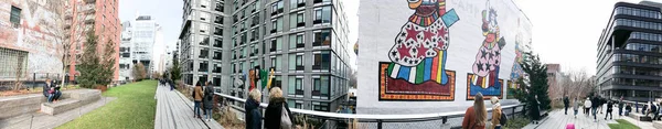 Nueva York City Diciembre 2018 Vista Panorámica High Line Horizonte —  Fotos de Stock