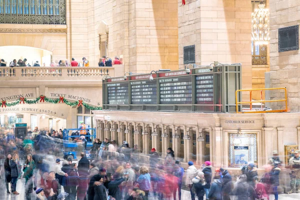 New York City November 2018 Locals Tourists Walk Main Grand — Stock Photo, Image