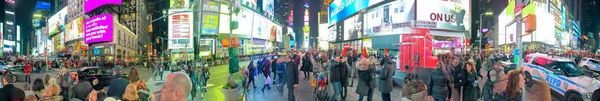 New York City Kasım 2018 Panoramik Gece Times Meydanı Nda — Stok fotoğraf