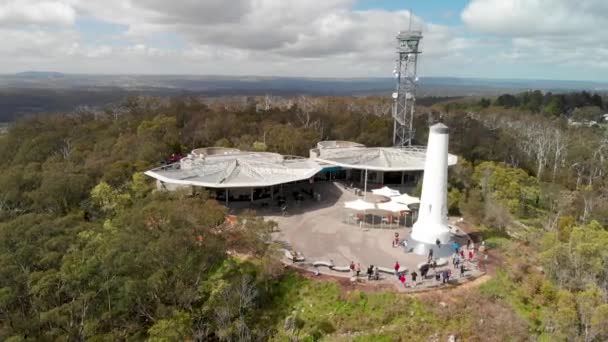 Панорамный Вид Воздуха Гору Лофти Аделаиде Австралия — стоковое видео
