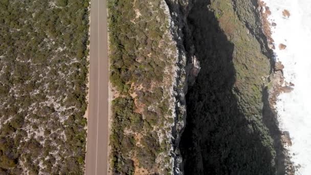 Vackra Panorama Flygfoto Flinders Chase National Park Kustlinje Kangaroo Island — Stockvideo
