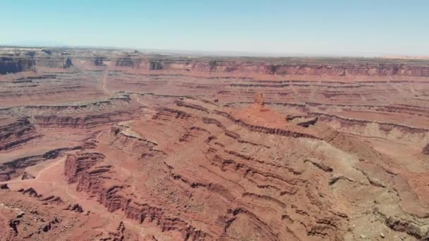 Panoramic Aerial View Dead Horse State Park Canyonlands Utah Time — Stock videók