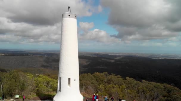 Аделайде Австралия Сентябрь 2018 Панорамный Вид Воздуха Гору Лофти Вершине — стоковое видео