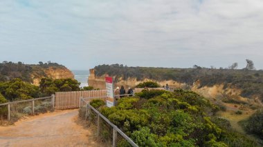 Güzel sahil şeridinin havadan görünüşü.