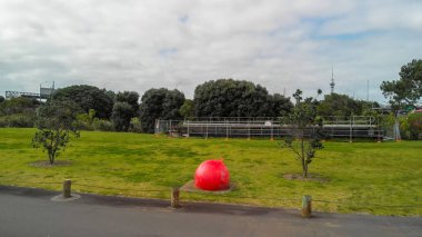 Auckland - Ağustos 2018: Bulutlu bir günde Şehir Parkı.